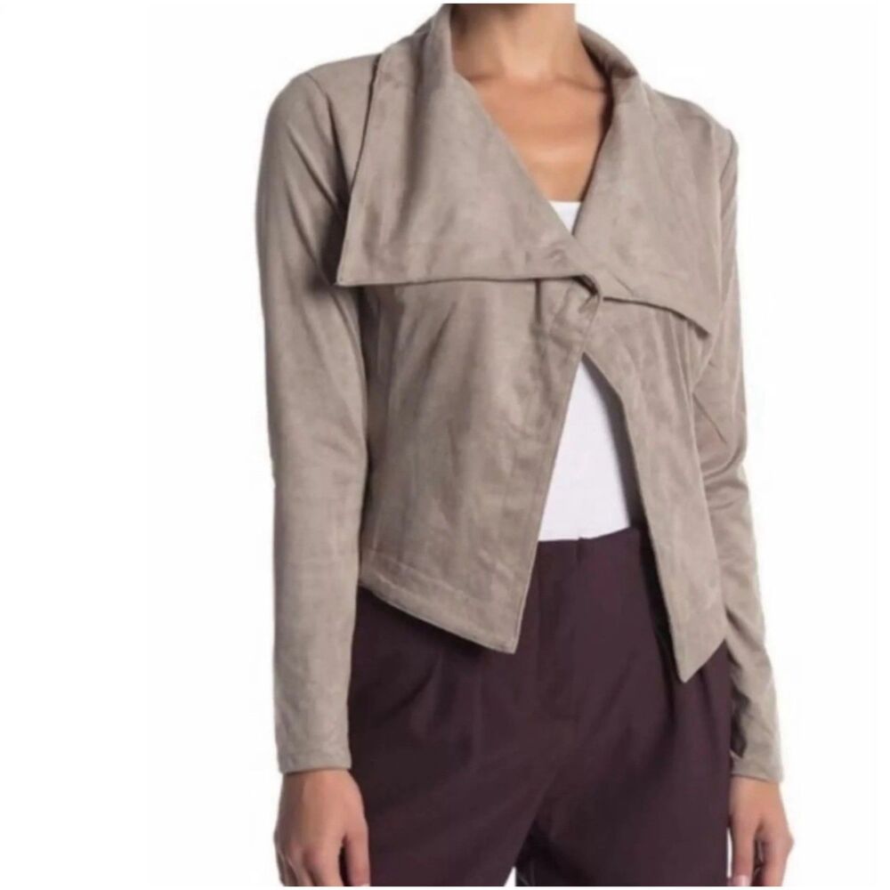 NWT Romeo & Juliet Faux Suede Taupe Open Front Jacket Women’s Medium